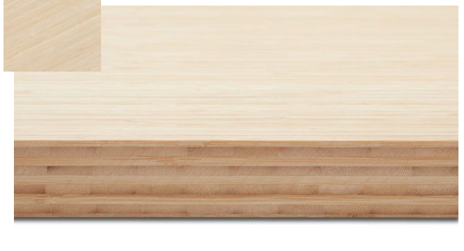 Sivupuristettu bambulevy – 9-kerroksinen, luonnollinen sävy, kuva 1